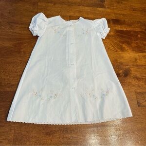 Auraluz White hand Embroidered Baby Dress size newborn day gown